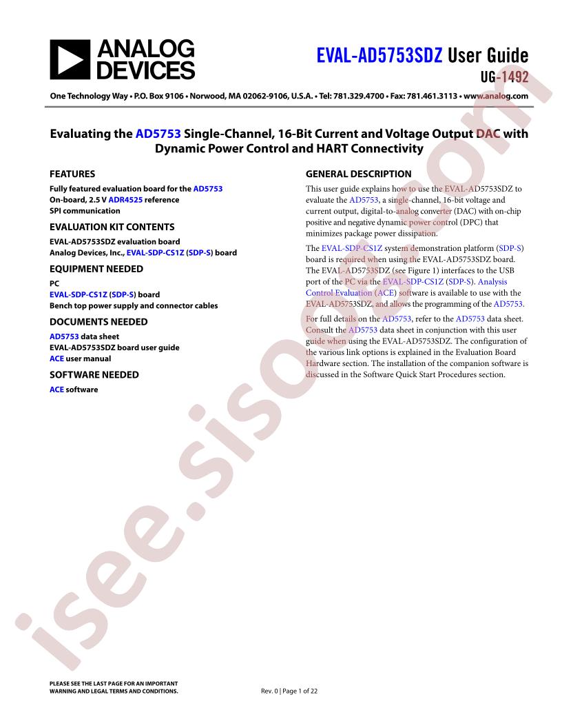 EVAL-AD5753SDZ Guide