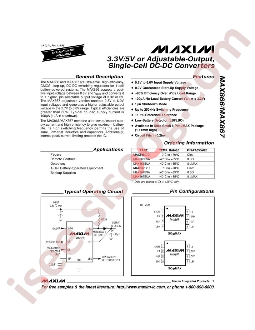 MAX866-67