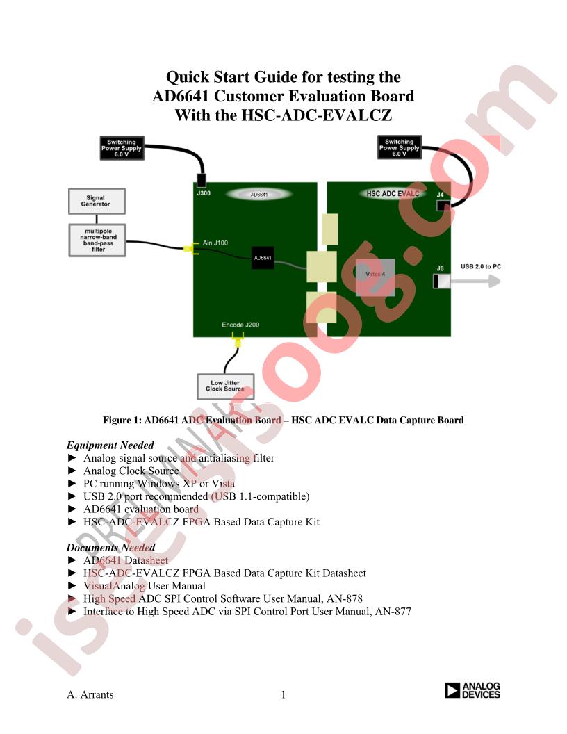 AD6641 Quick Start Guide