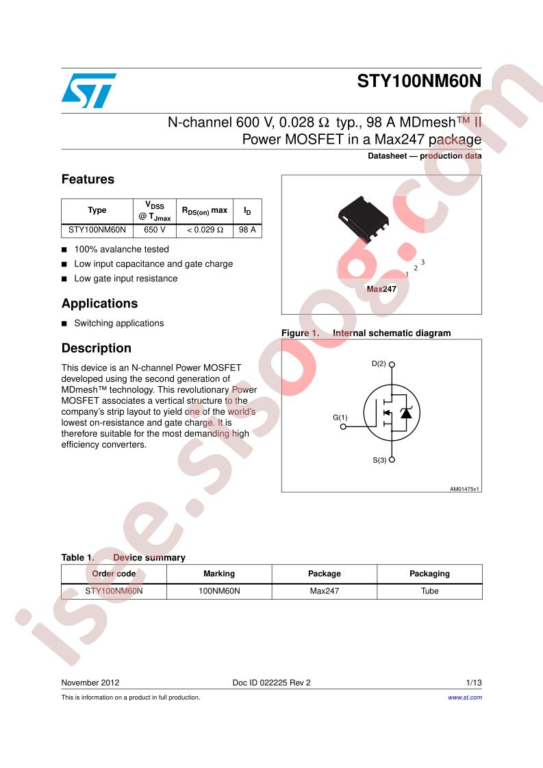 STY100NM60N