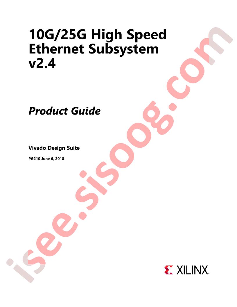 10G/25G High Speed Ethernet Subsystem v2.4 Guide