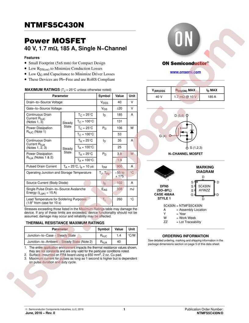 NTMFS5C430N