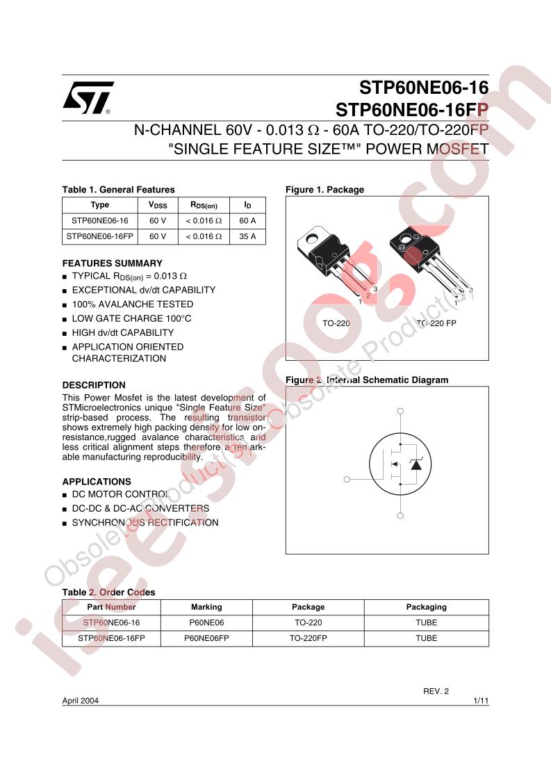 STP60NE06-16(FP)