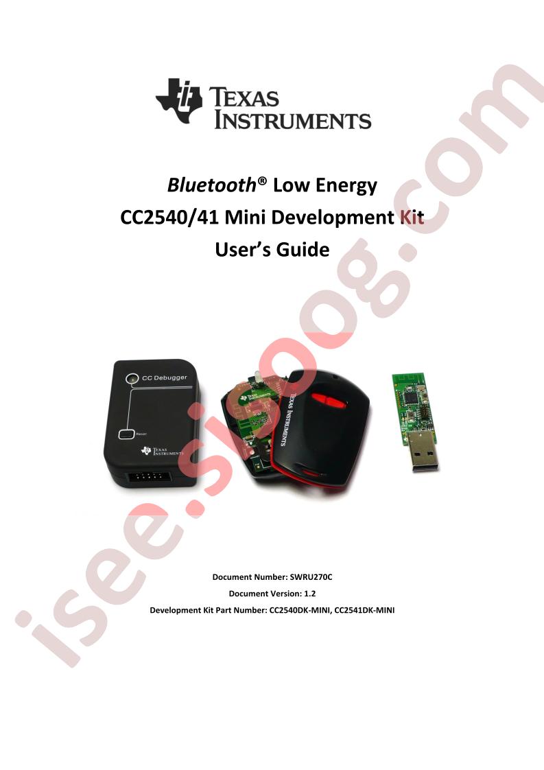 CC2540 Kit User Guide