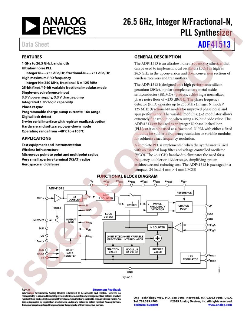ADF41513 Datasheet