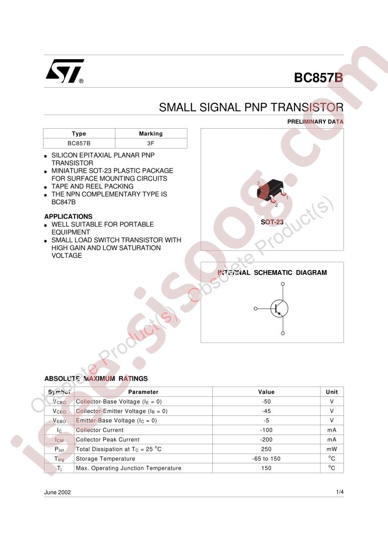 BC857B Preliminary