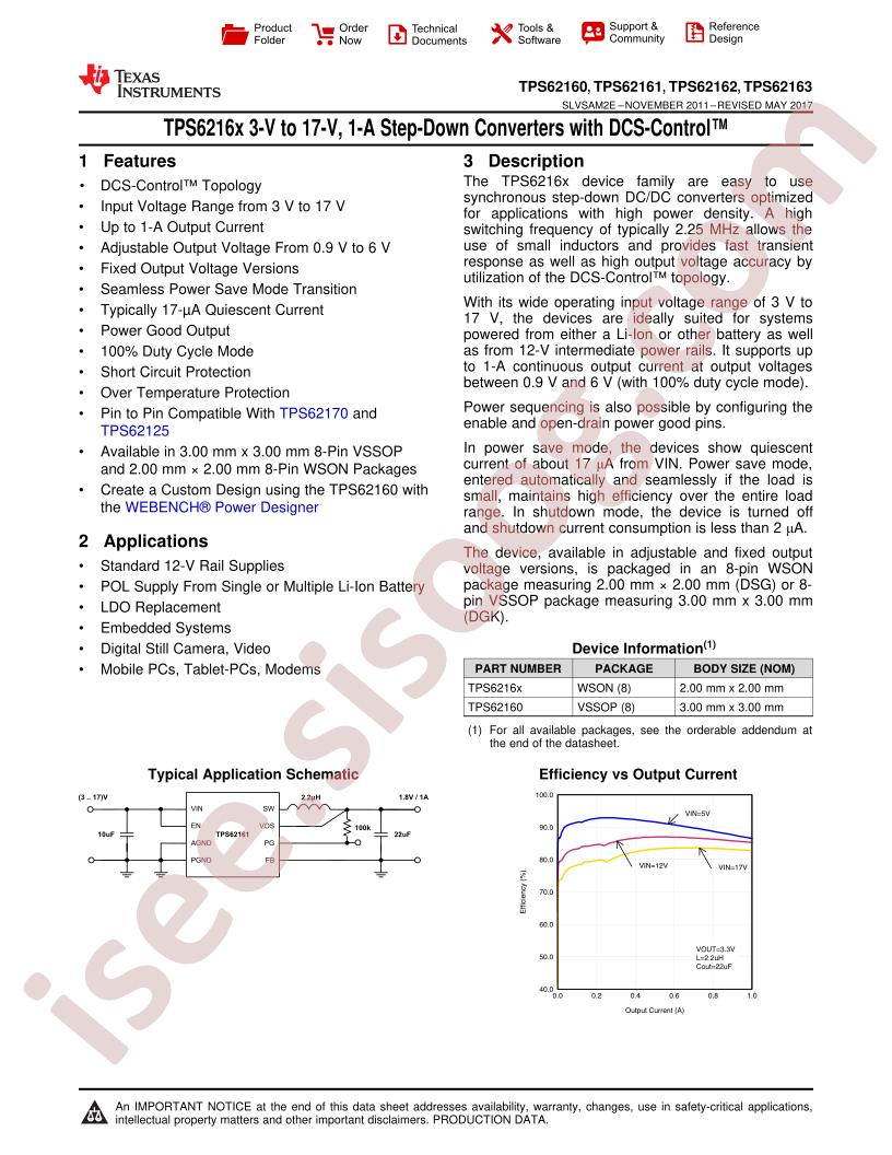 TPS6216x Datasheet