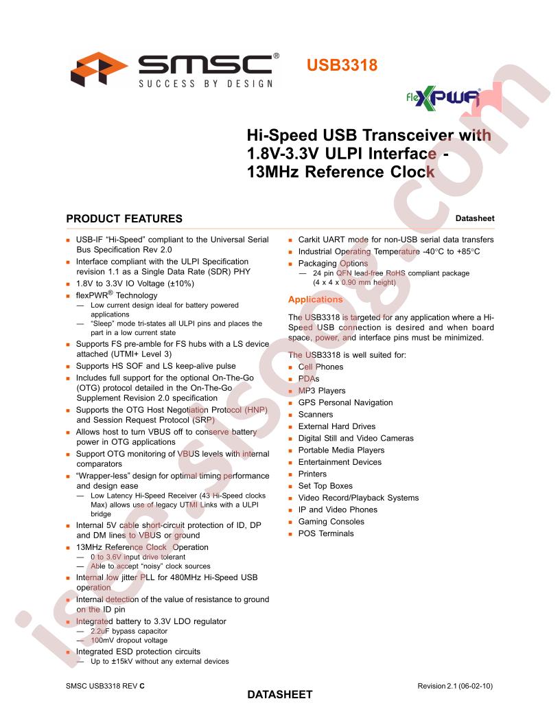 USB3318 DataSheet