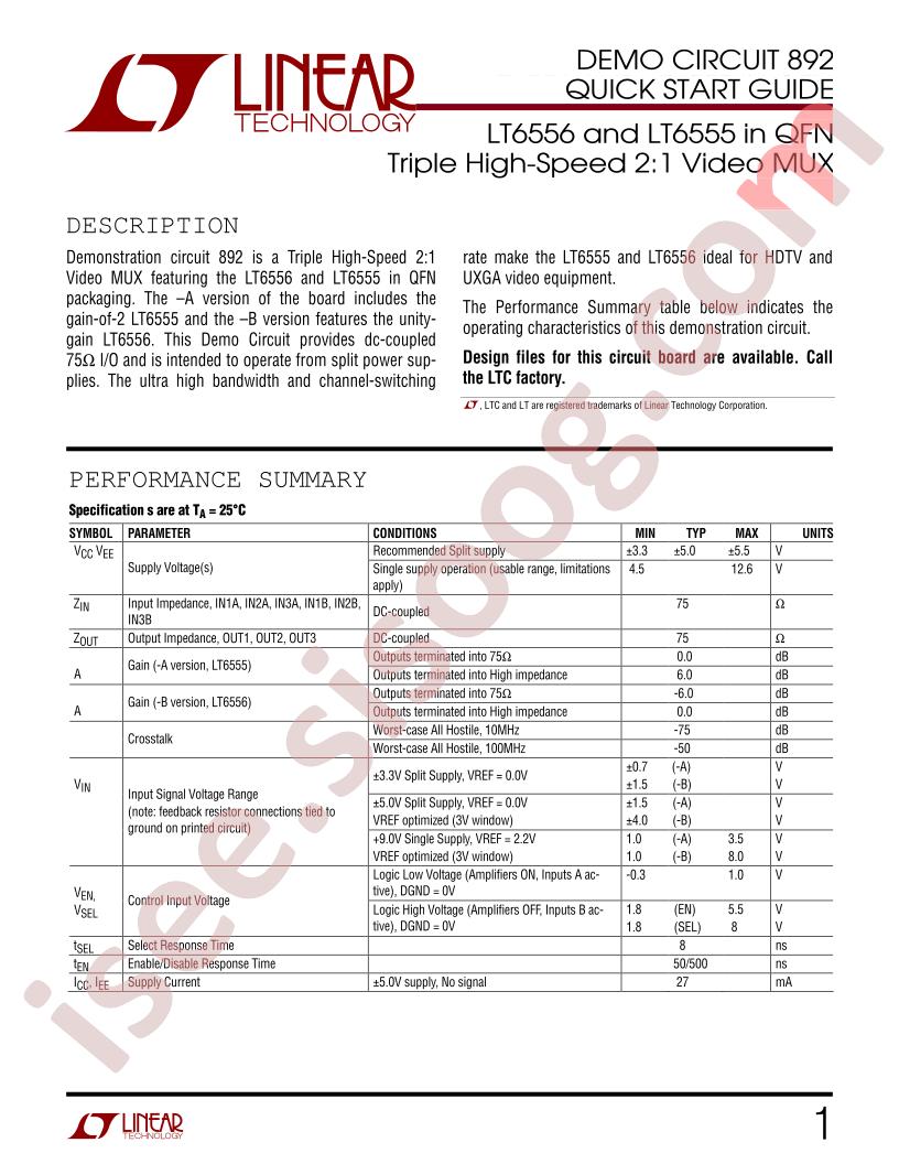 DC892 Quick Start Guide