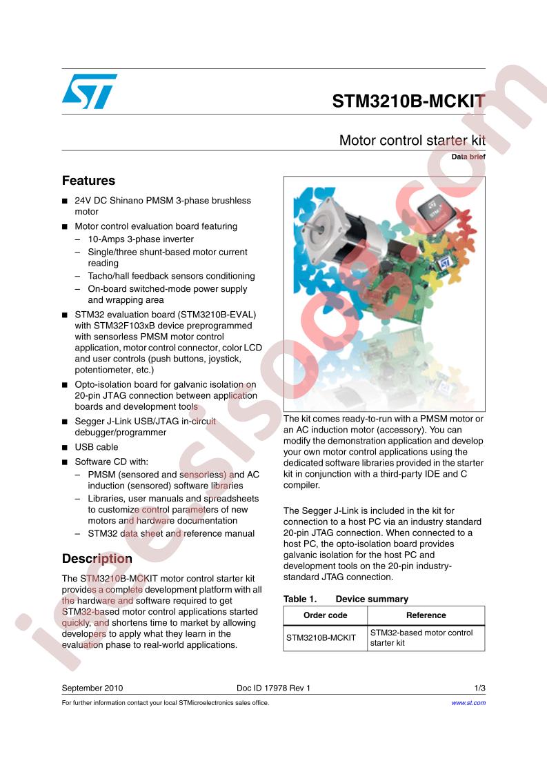 STM3210B-MCKIT Data Brief