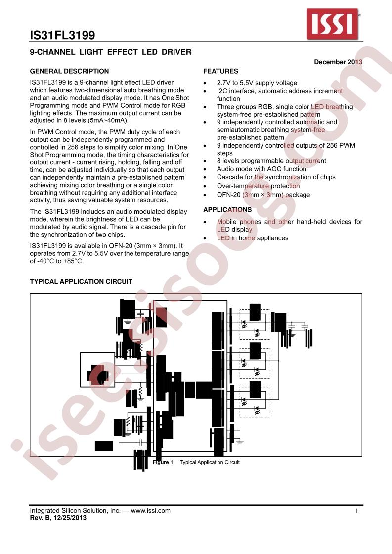 IS31FL3199 Datasheet