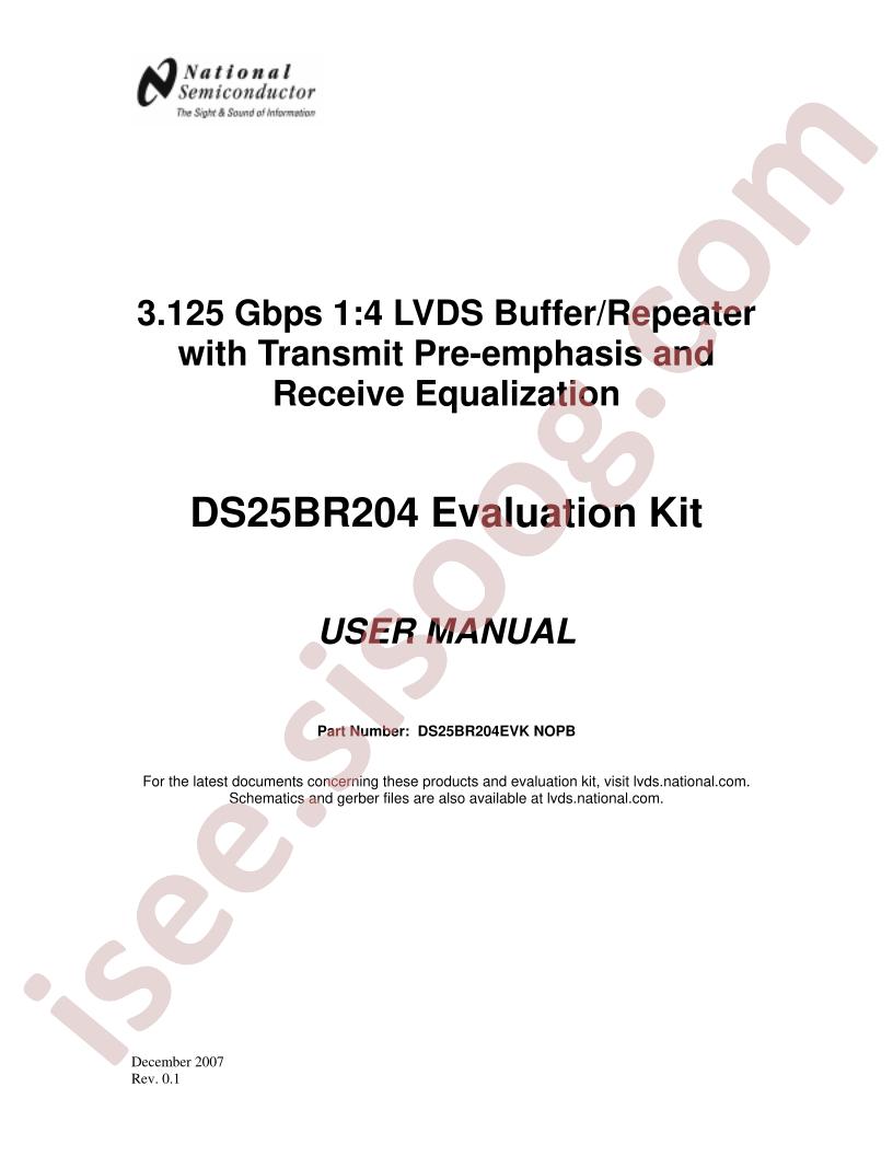 DS25BR204EVK Manual