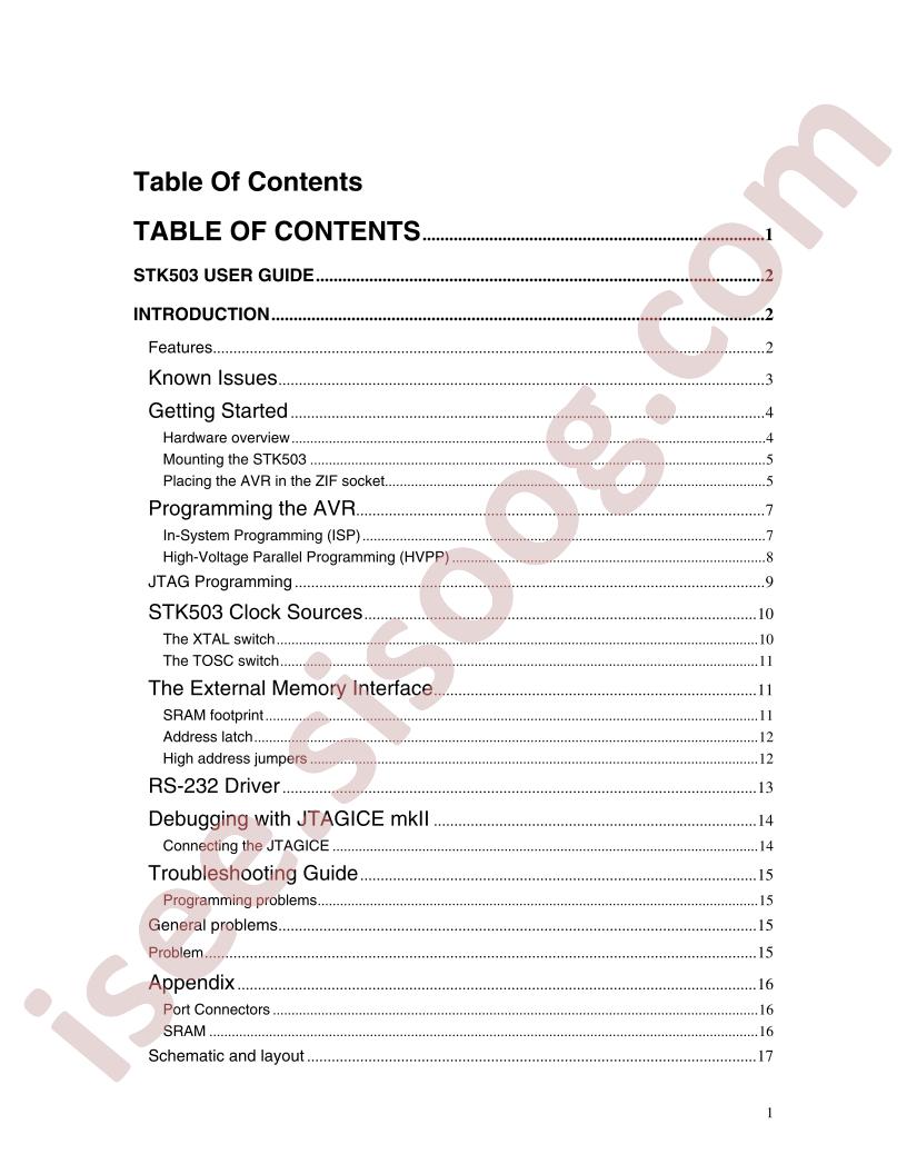 STK503 User Guide