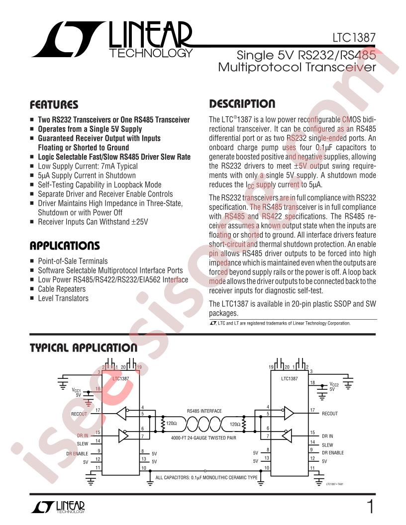 LTC1387 Datasheet