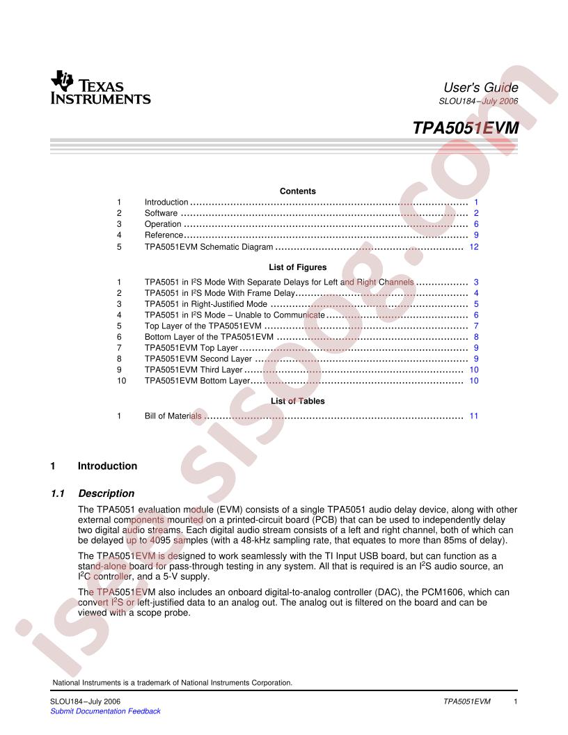 TPA5051EVM Users Guide