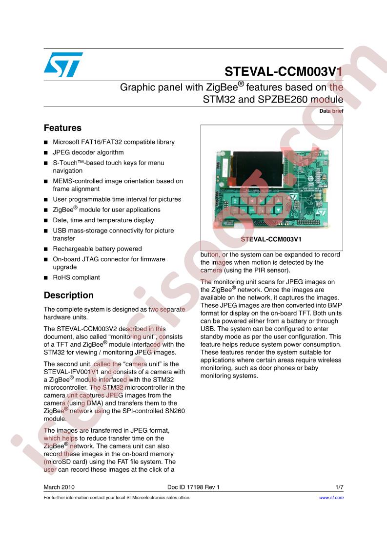 STEVAL-CCM003V1 Data Brief