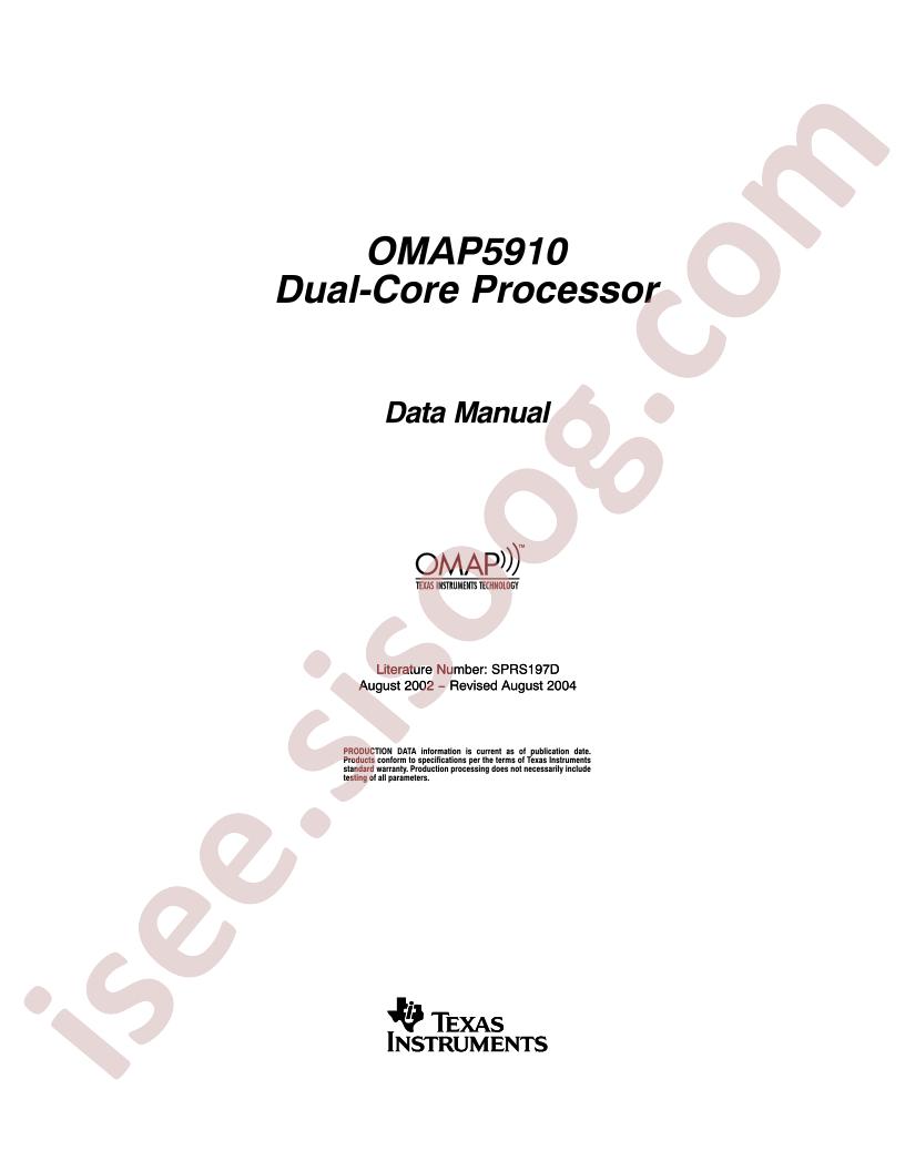 OMAP5910 Manual
