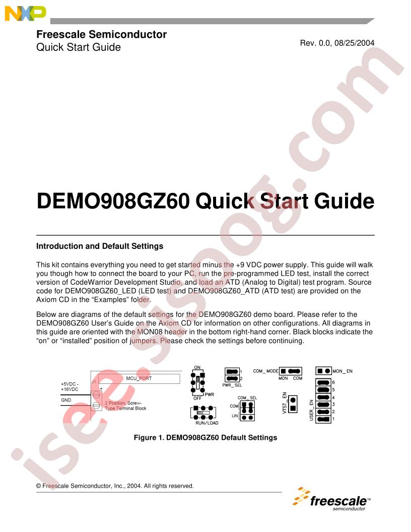 DEMO908GZ60 Quick Start Guide