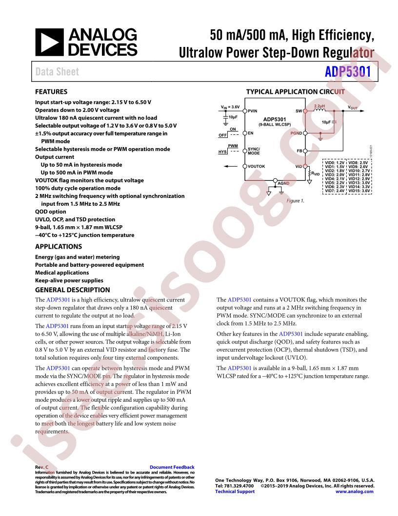 ADP5301 Datasheet