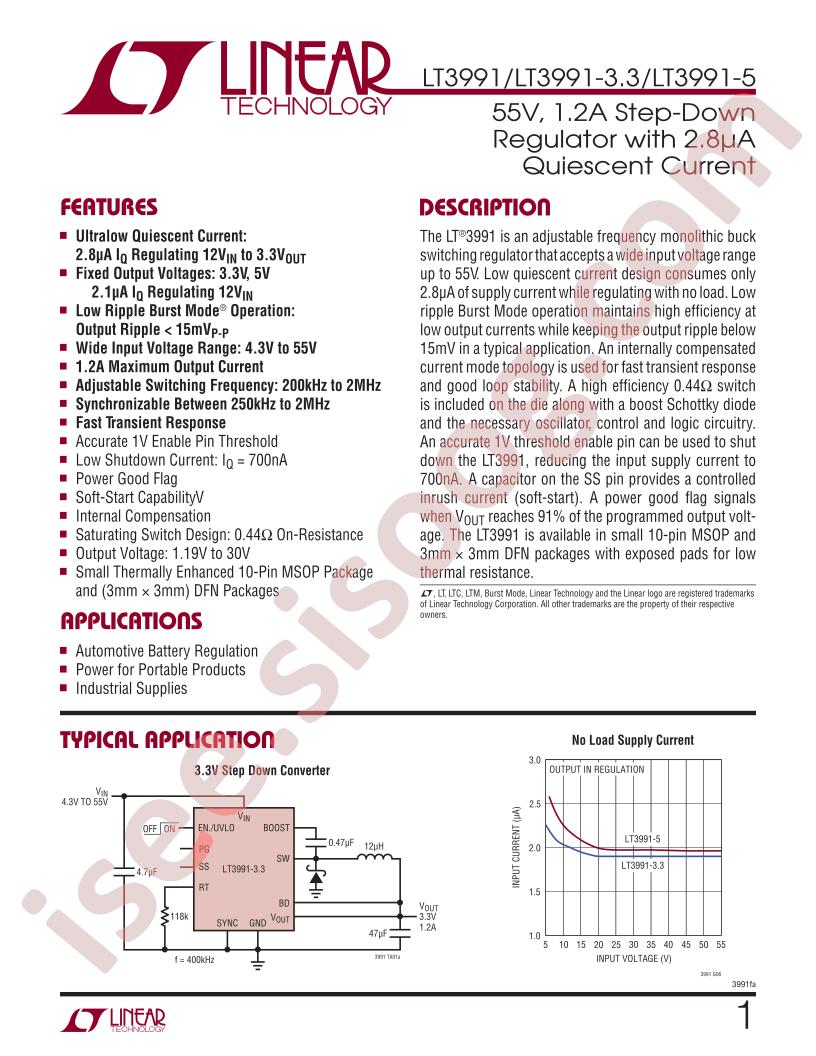 LT3991 Datasheet