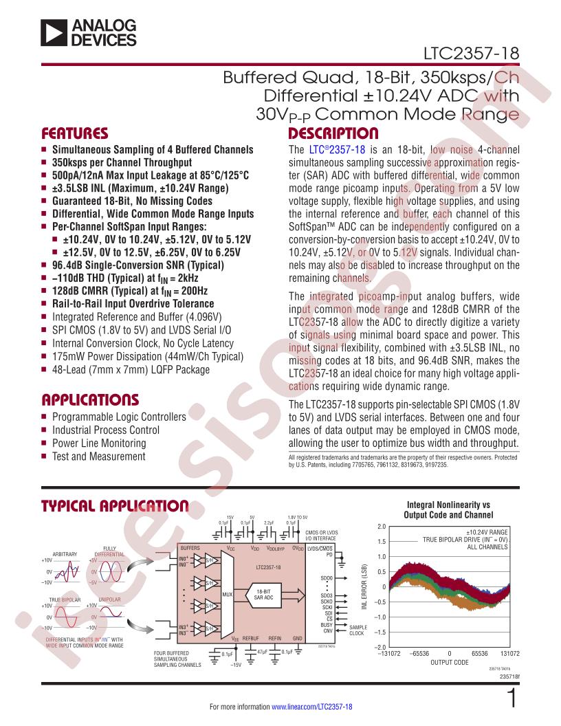 LTC2357-18 Datasheet