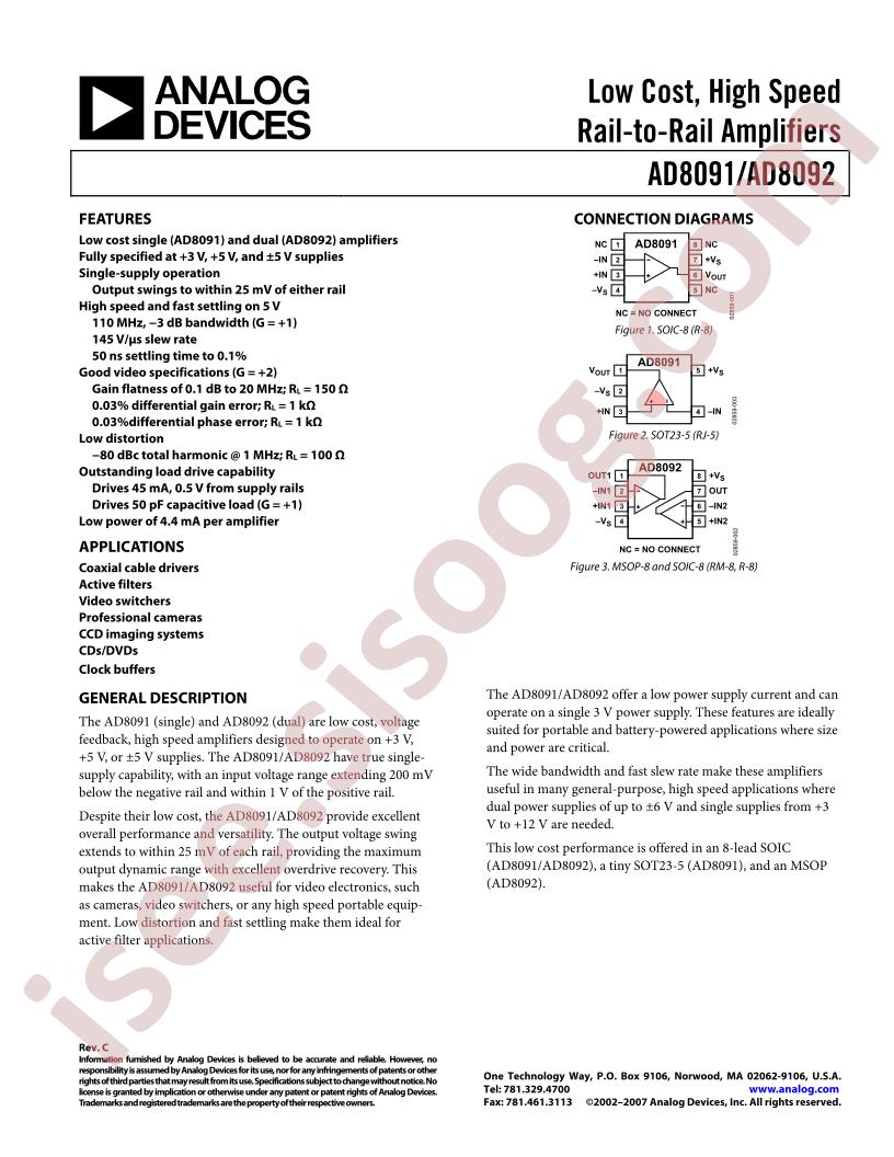 AD8091/92
