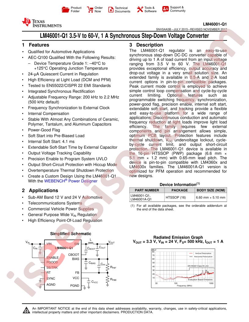 LM46001-Q1 Datasheet