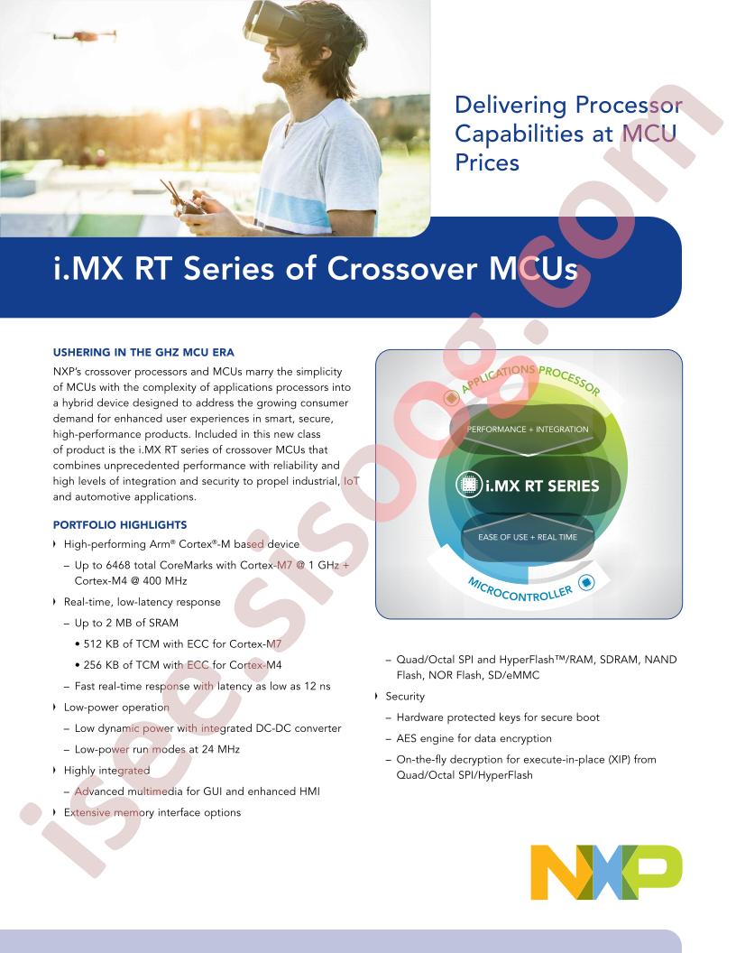 i.MX RT Crossover MCU Fact Sheet