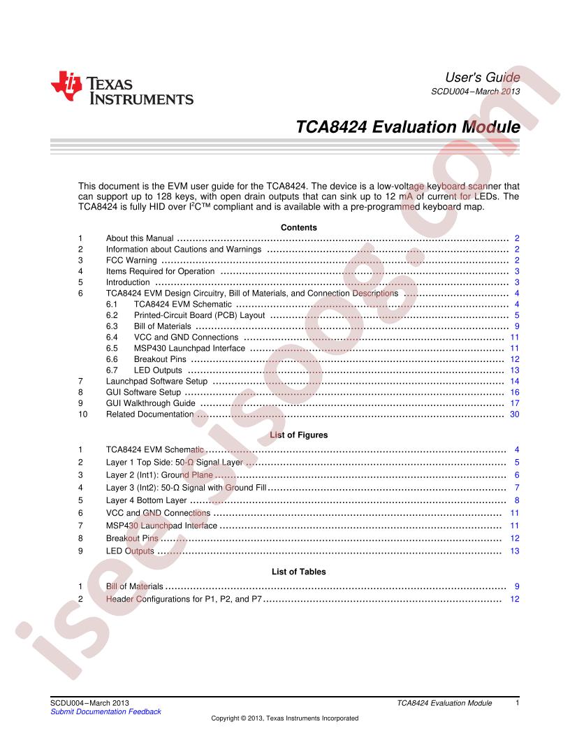 TCA8424 User Guide