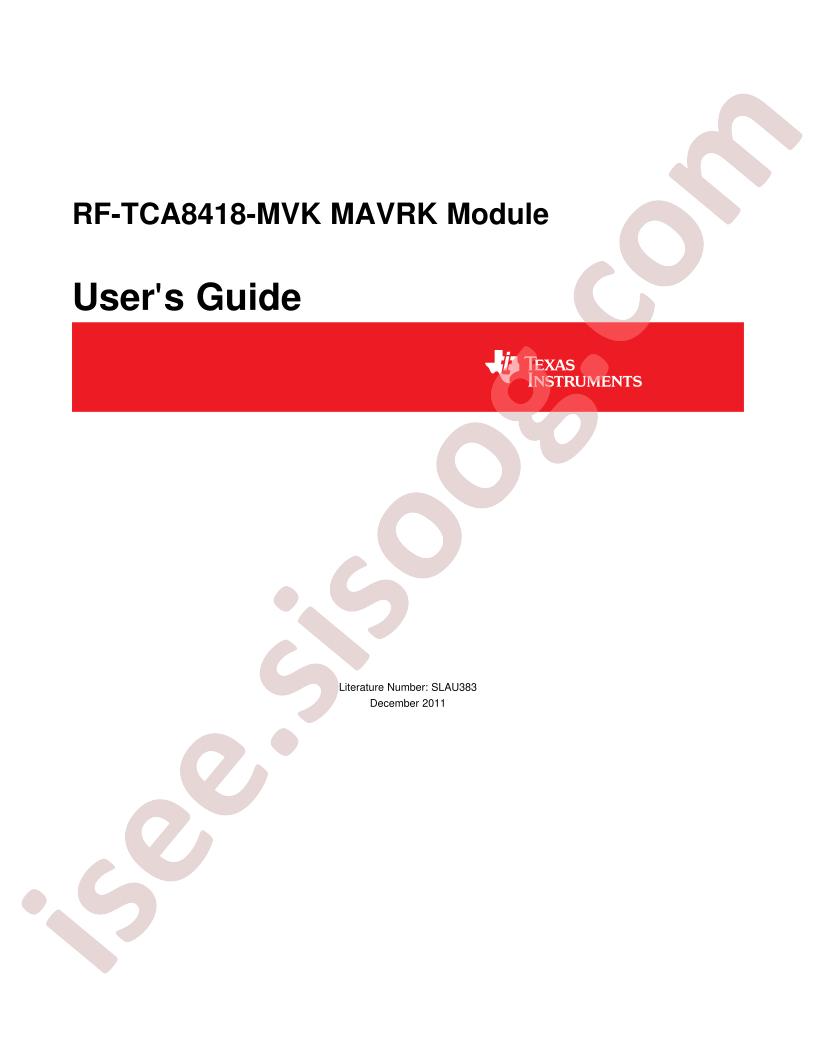 RF-TCA8418-MVK