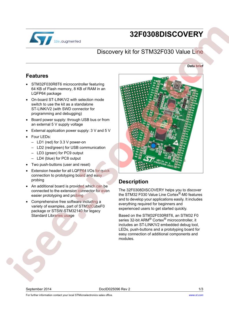 STM32F0308-DISCO Brief