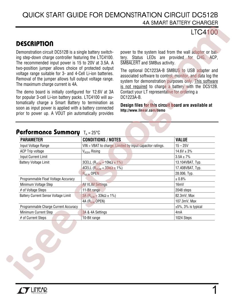 DC512B Quick Start Guide