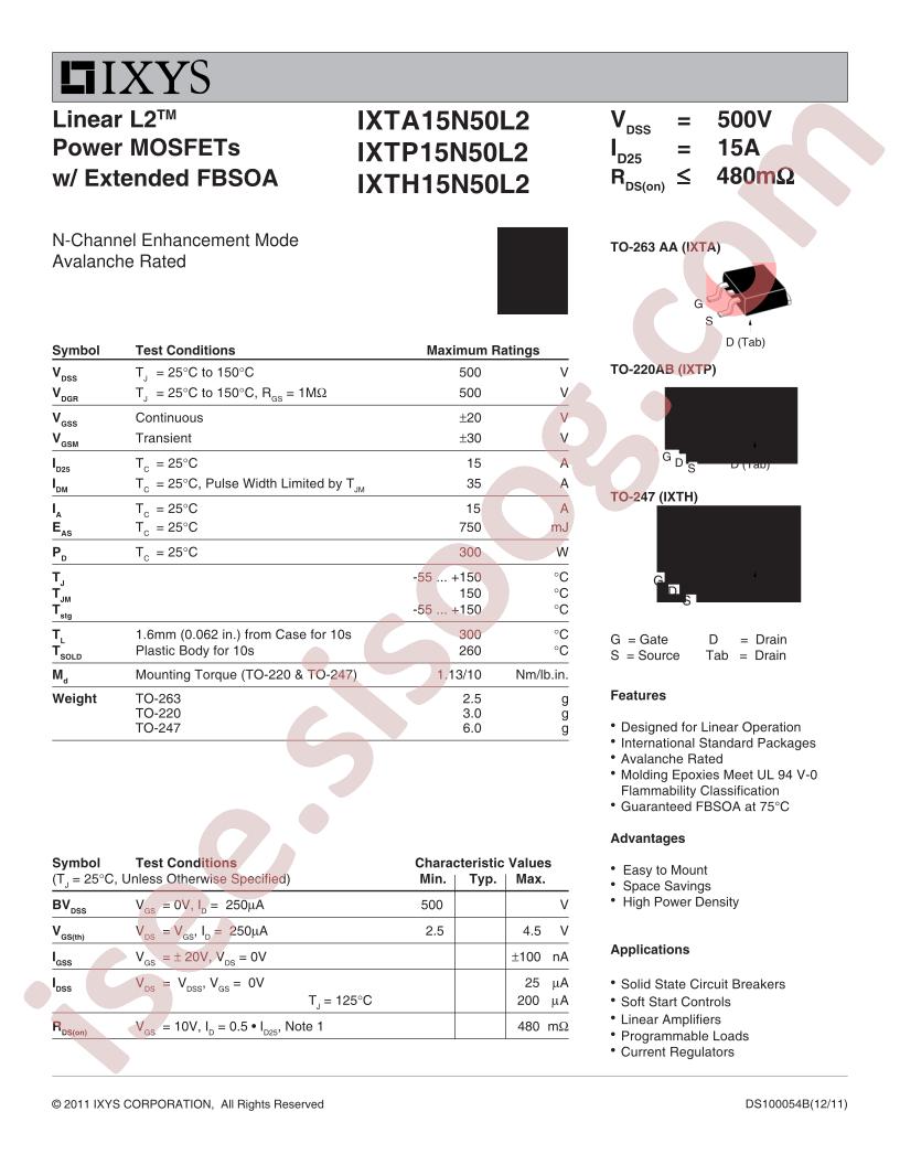 IXT(A,H,P)15N50L2