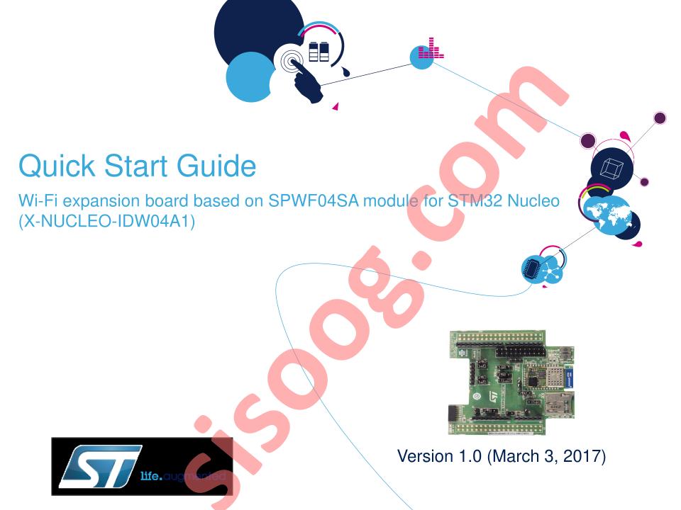 X-NUCLEO-IDW04A1 Quick Start Guide
