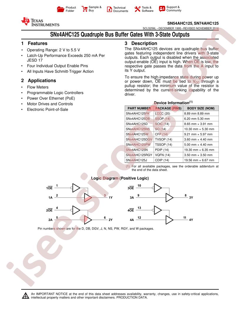 SN54/74AHC125