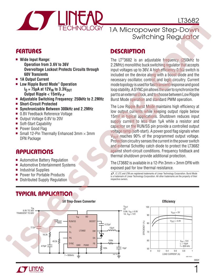LT3682 Datasheet