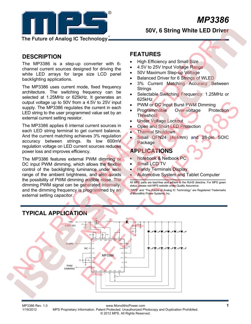 MP3386 Datasheet