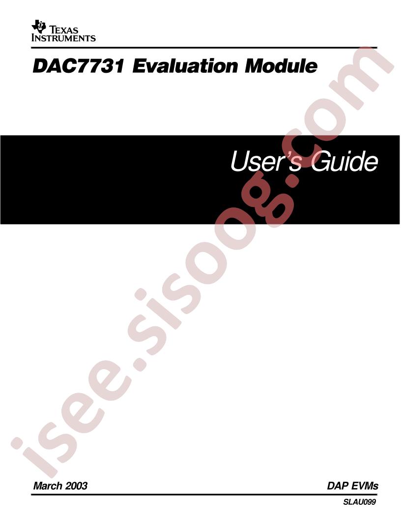 DAC7731 EVM