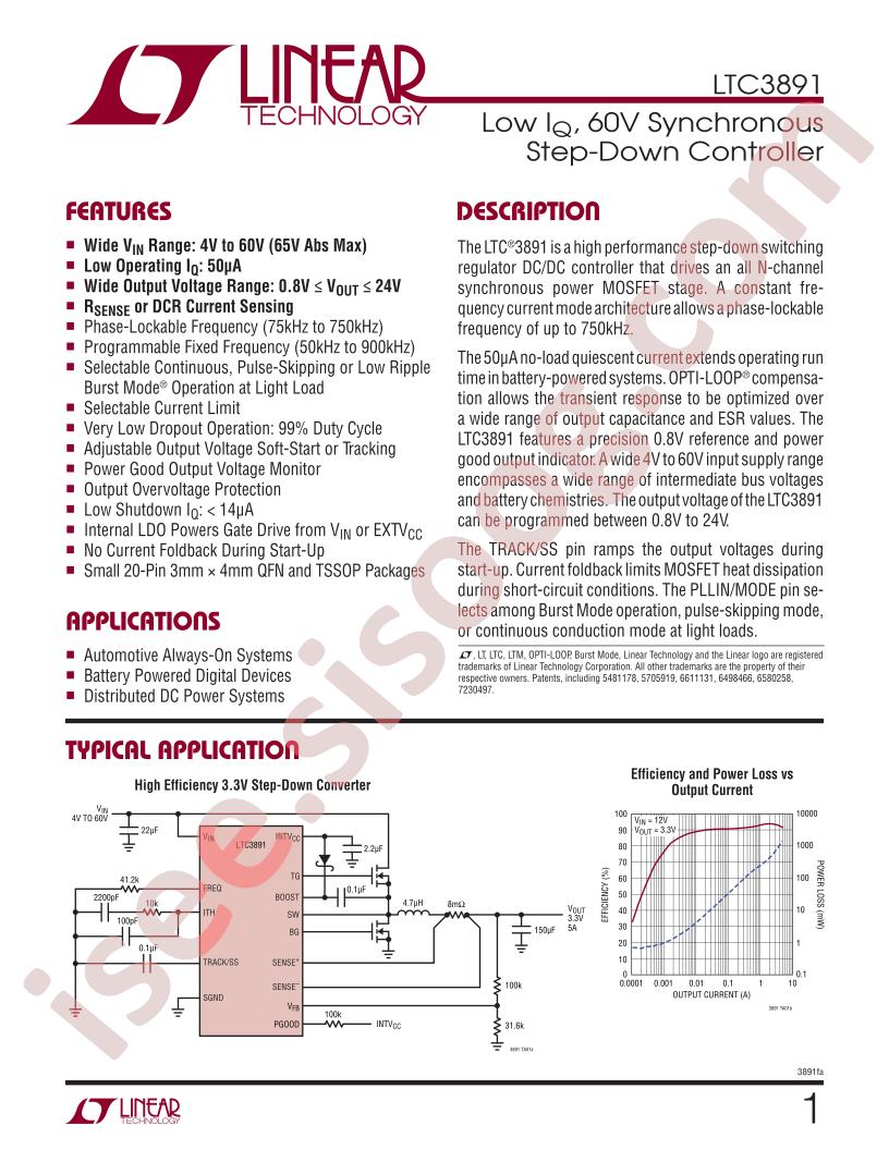 LTC3891 Datasheet