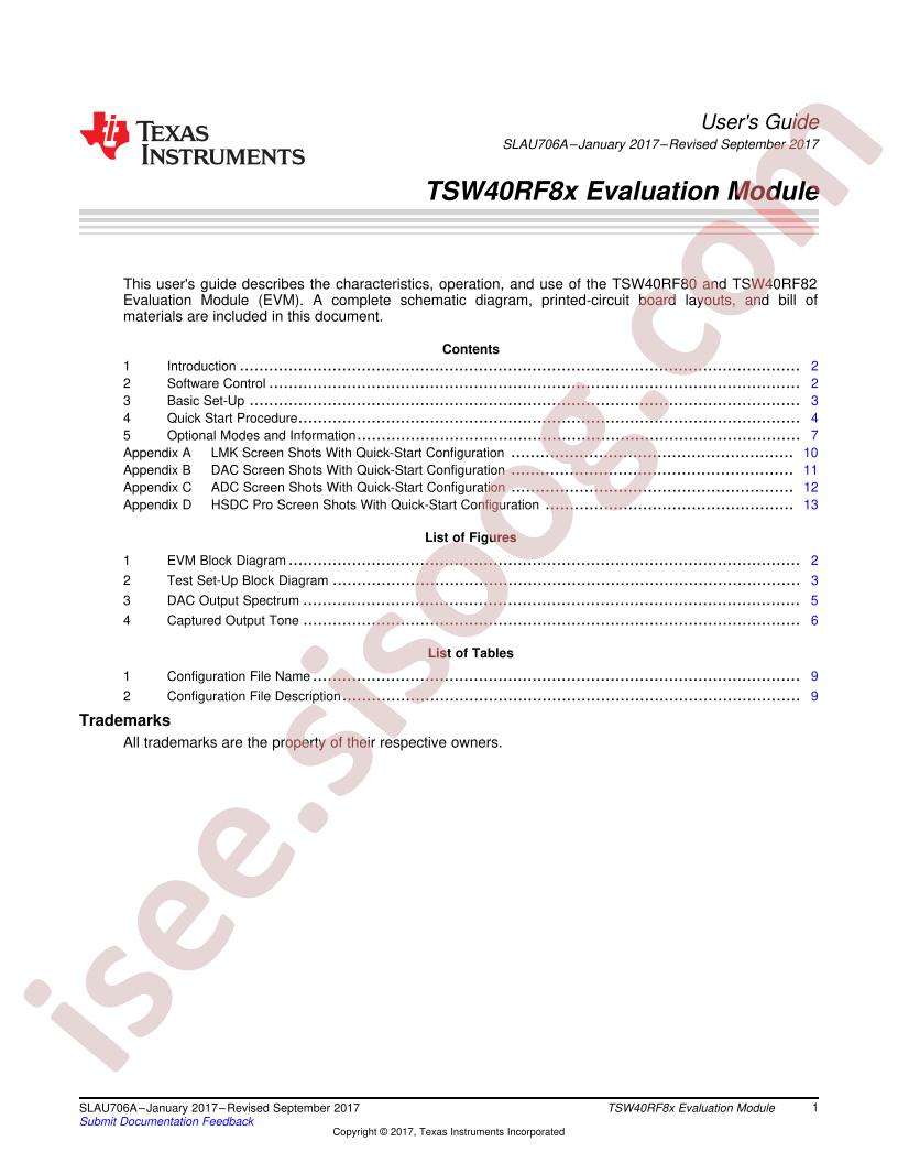 TSW40RF8xEVM User Guide