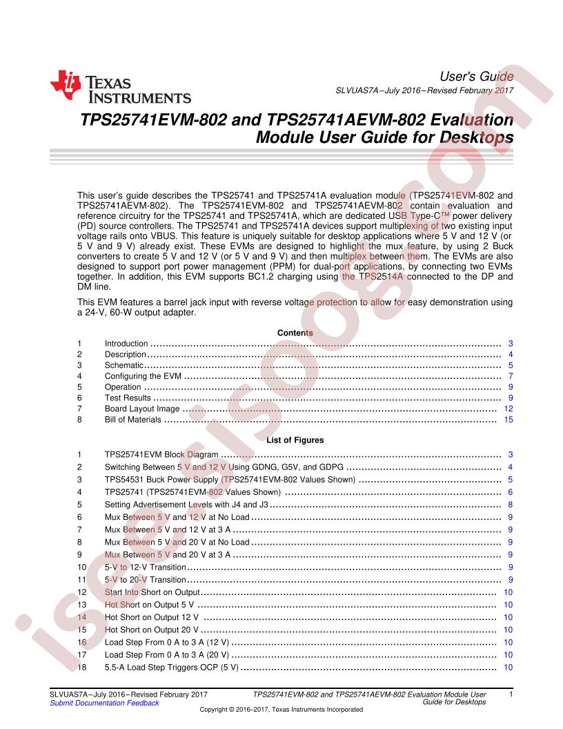 TPS25741(A)EVM-802 User Guide