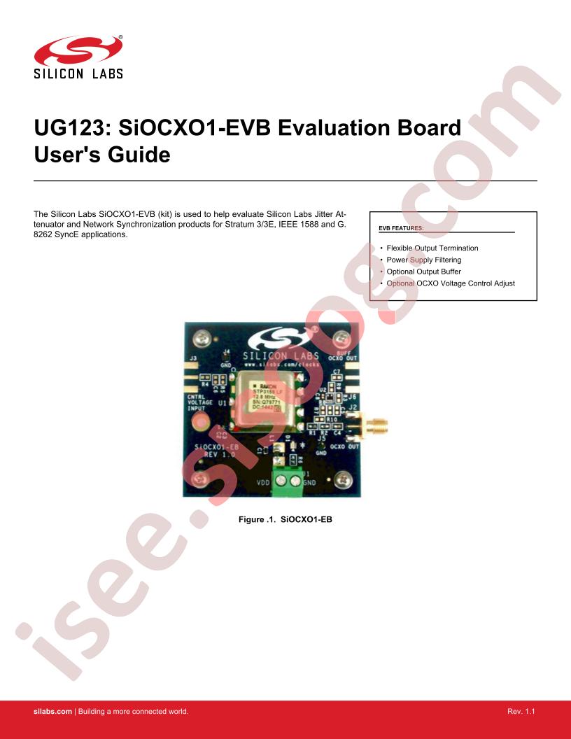 SIOCXO1-EVB User Guide