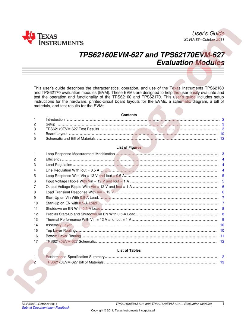 TPS62160/70EVM-627