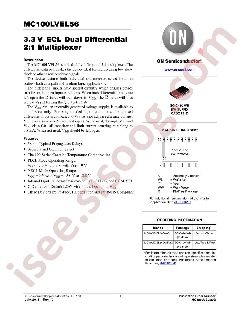 MC100LVEL56 Series