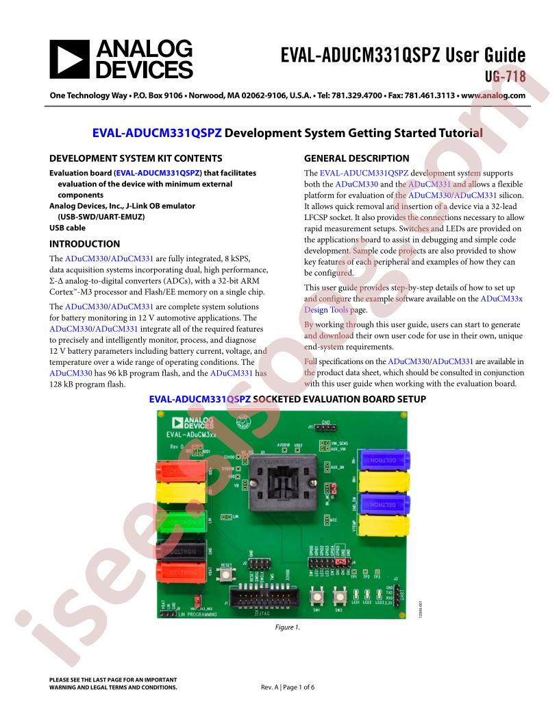 EVAL-ADUCM331QSPZ Guide