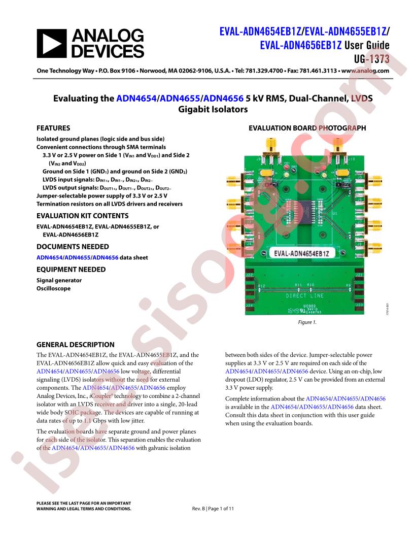 EVAL-ADN4654EB1Z, EVAL-ADN4655EB1Z Guide