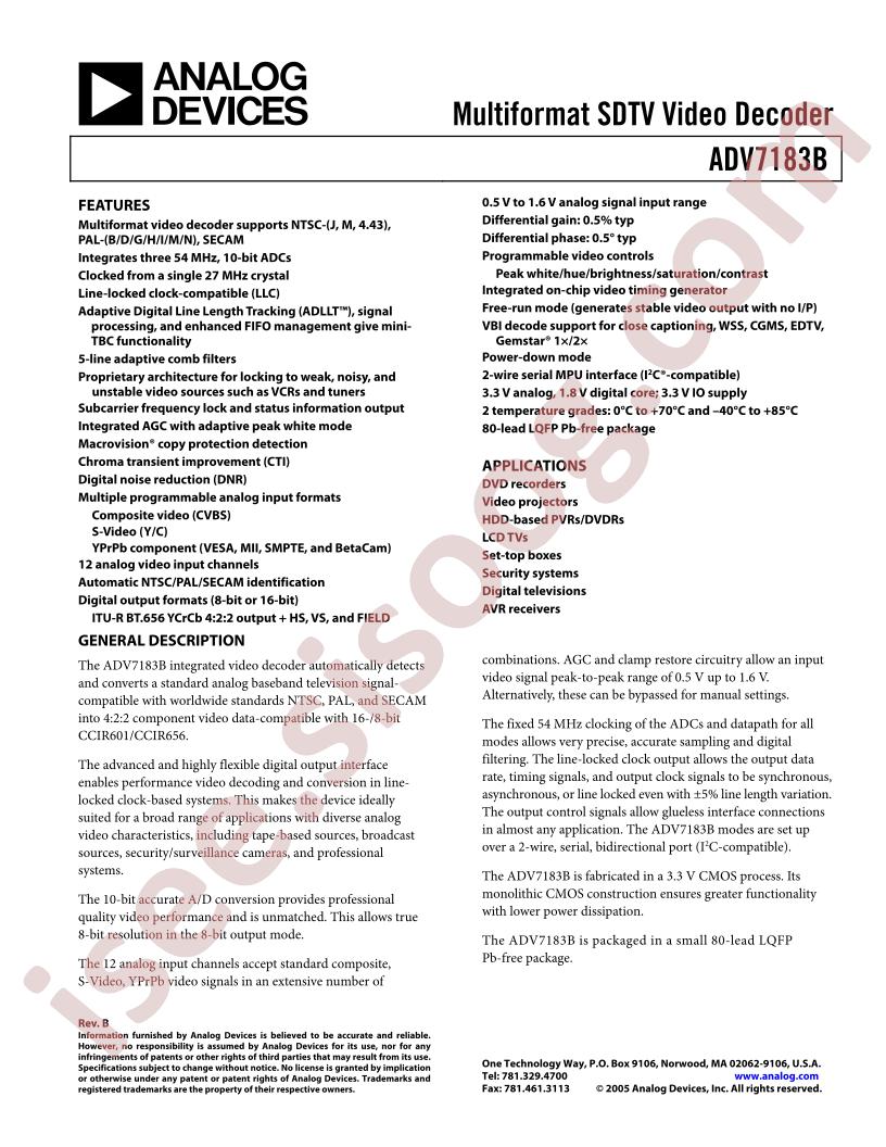 ADV7183B