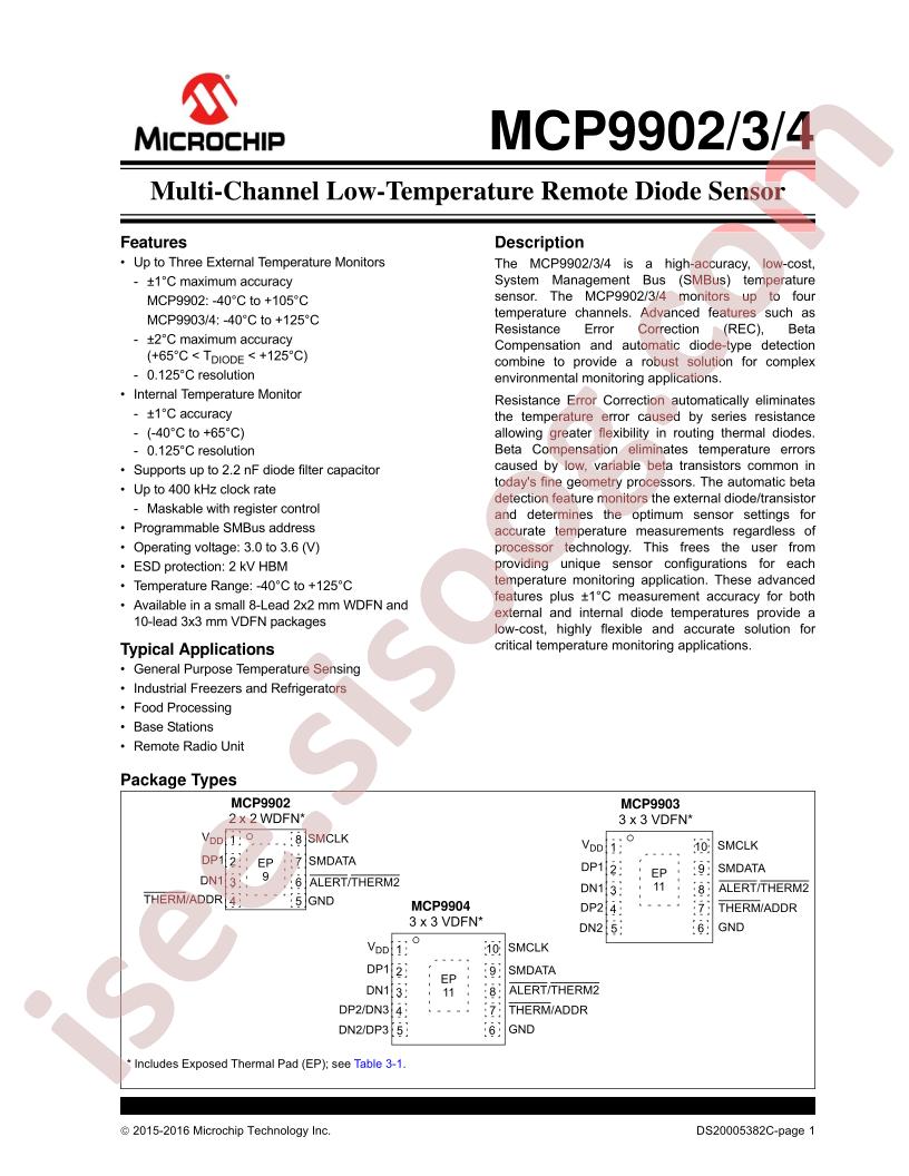 MCP9902,3,4 Datasheet