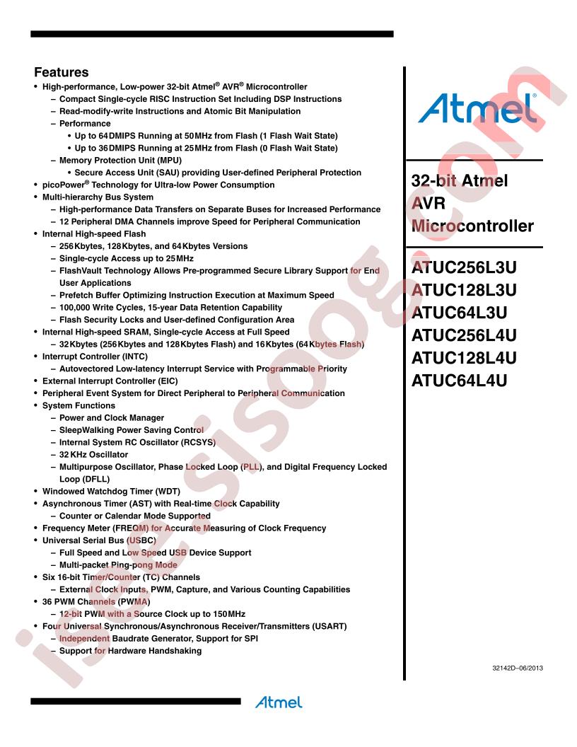 ATUCxL3/4U Datasheet