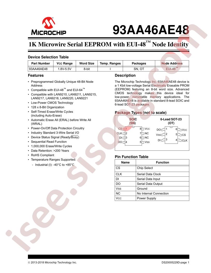 93AA46AE48 Datasheet